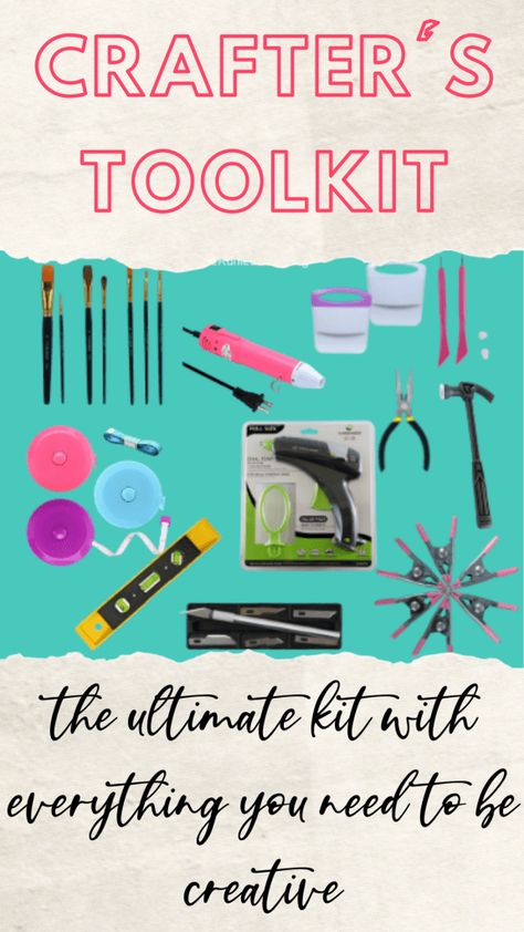 If you’re going to do crafts and DIY projects you need to have the proper tools so I’ve created the ultimate Crafter’s Toolkit so you have everything at your fingertips. Diy Craft Tools, Busniss Ideas, Do Crafts, Crafts And Diy, Craft Classes, Diy Crafts Hacks, Crafts Hacks, Cool Diy Projects, Craft Tools