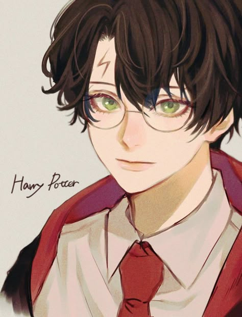 Harry Potter Anime Art, Harry Potter Anime Fanart, Harry Fanart, Harry Potter Toms, Dark Harry, Harry Potter Background, Drarry Fanart, Harry Potter Illustrations, Hp Fanart