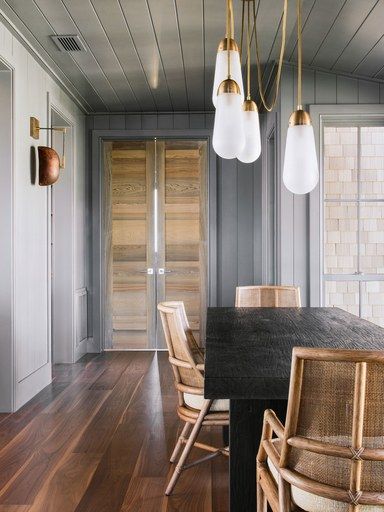 "It's super rich and bold—more so than any other gray I’ve used," says Charleston designer Cortney Bishop Perfect Grey Paint Color, Best Gray Paint Color, Farrow & Ball, Farrow And Ball, Rustic Dining Room, Modern Farmhouse Living Room, The Dining Room, Scandinavian Interior, Modern Dining Room