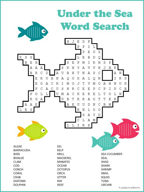 Take a voyage under the sea and revel in all the gorgeous life that is there.  This printable #ocean #wordsearch is enjoyable for kids as well as adults. Ocean Word Search, Dinosaur Word Search, Under The Sea Activities, Word Search Puzzles For Kids, Ocean Words, Free Word Search Puzzles, Writing English, Under The Sea Crafts, Shark Craft