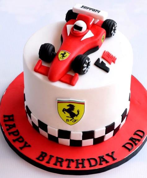 Formula 1 Cake, Racing Car Cake, Ferrari Cake, Racing Cake, Race Car Cakes, 15th Birthday Cakes, Ferrari Formula 1, Cars Birthday Cake, 1 Cake