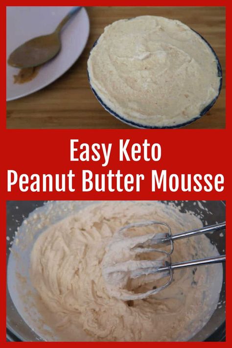 Keto Peanut Butter Mousse Recipe – How to make an easy 3 ingredient low carb and sugar free peanut butter dessert – with the video tutorial. Keto Peanut Butter Mousse, Mousse Recipes Easy, Peanut Butter Dessert, Cheap Desserts, 3 Ingredient Desserts, Sugar Free Peanut Butter, Keto Peanut Butter, Peanut Butter Mousse, Peanut Butter Desserts