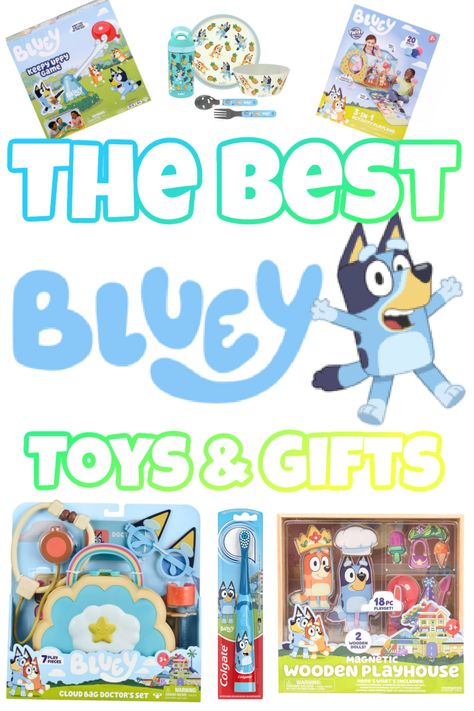 If your kids love Bluey they are going to love these great Bluey toys and gifts! Bluey Gift Ideas, Bluey Toys, Kids Ball Pit, Quiet Toys, Wooden Playset, Straw Bottle, Pony Rides, Budget Envelopes, Wooden Playhouse