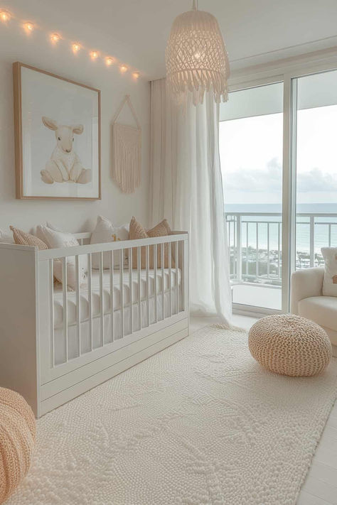 40 Cozy Gender Neutral Nursery Ideas for a Warm and Welcoming Space Coed Nursery Ideas, White And Neutral Nursery, Cream And White Nursery, Neutral Baby Girl Room, Tan And White Nursery, Baby Rooms Idea, Cream Nursery Ideas, Neutral Baby Nursery Ideas, Twin Baby Room Ideas