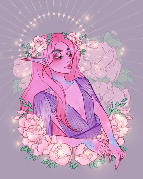 Flower Nymph, Flower Nymph Character Design, Cottagecore Life, Metaphysical Art, Small Chicken, Novel Characters, Lore Olympus, Fantasy Creatures, Storytelling