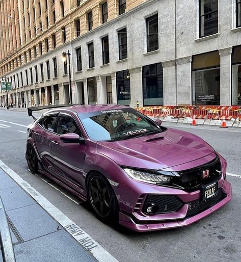 Decked Out Honda Civic, Honda Civic Pink Aesthetic, Slammed Honda Civic, 2020 Honda Civic Sport Modified, Customized Honda Civic, Cute Honda Civic, Honda Civic Wrapped, Honda Civic Interior Ideas, Modded Honda Civic