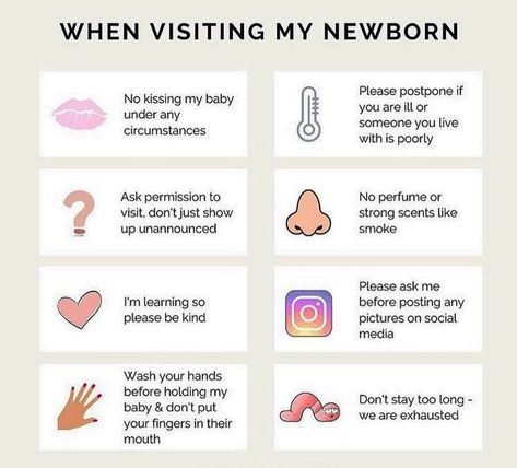 Newborn Visitors, Newborn Rules For Family, Newborn Rules, Baby Delivery, Pregnancy Checklist, Healthy Pregnancy Tips, Newborn Baby Tips, Newborn Mom, Baby Checklist