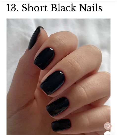 Black Nails Gel Short, Short Black Gel Nails, Short Black Nails Designs, Nails Gel Short, Short Black Nails, Black Gel Nails, Nails Gel, Nails Designs, Black Nails