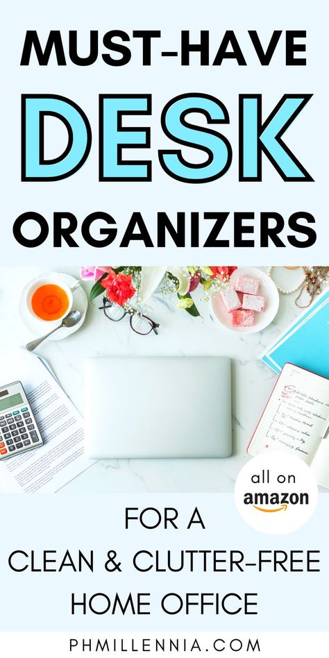 Where you work matters more than you think. A clean and organized home office matter a lot to your productivity and success. So clean up your home office desk and clear away the clutter with these best, must-have desk organizers. From pen cups, bookends, letter trays, to multi-tier storage racks, these desk organizers are guaranteed to create the ideal home workspace for you. #phmillennia #homeoffice #workfromhome #wfh #wfhaccessories #deskorganizers #deskaccessories #homeofficeessentials Organized Home Office, Desk Clear, Work Desk Organization, Clean And Organized Home, Wfh Desk, Remote Organization, Home Office Workspace, Clean Clutter, Paper Clutter Organization