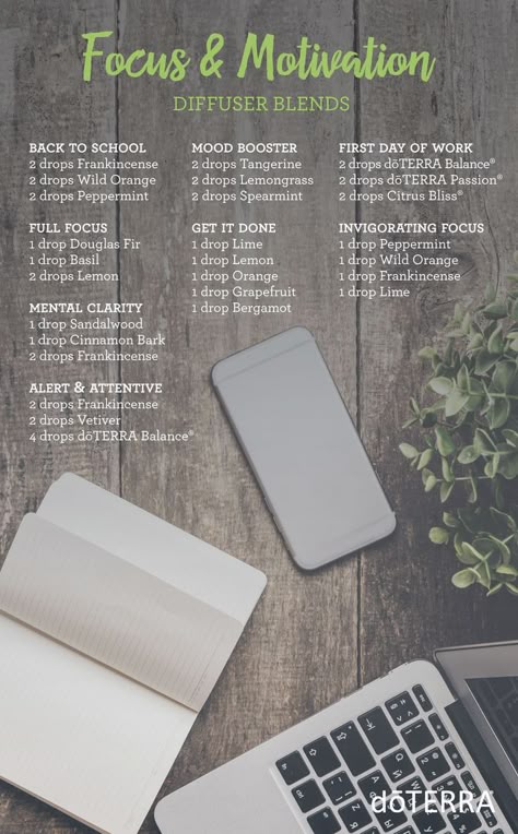 These diffuser blends are perfect for re-gaining focus and motivation. Essential Oils Focus, Essential Oils Diffuser Blends, Essential Oils Doterra, Doterra Diffuser, Doterra Diffuser Blends, Doterra Essential Oils Recipes, Doterra Oil, Focus Motivation, Essential Oils Diffuser