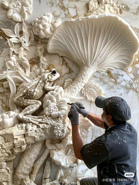 Relief Sculpture Clay, Bas Relief Art, Spa Wall, Wood Carving Art Sculpture, Drywall Art, Sculpture Art Clay, Diy Abstract Canvas Art, Fantasy Decor, Relief Sculpture