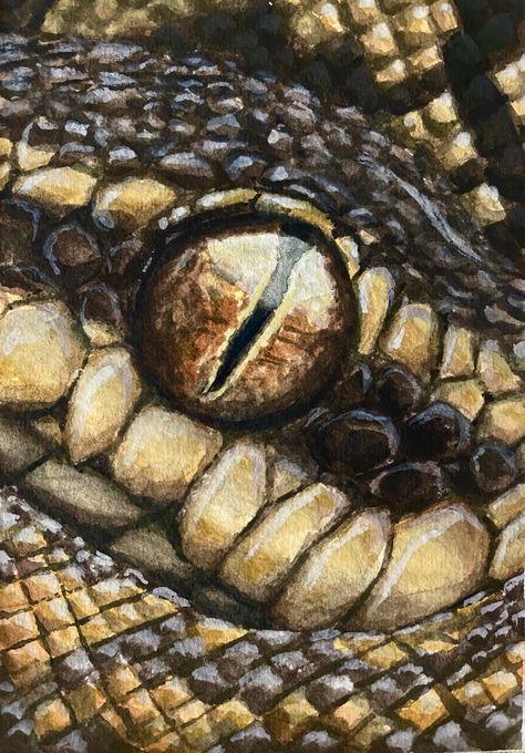 Snake painting with gouache on paper. Black Snake Painting, Painting Snake, Painting With Gouache, Snake Painting, Snake Scales, Snake Art, Gcse Art, A Level Art, Painting Ideas