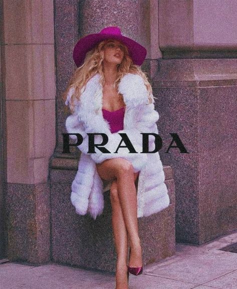 Model with Pink hat and dress, sitting
Prada Logo Prada Aesthetic Vintage, Prada Astethic, Pink Prada Aesthetic, Prada Magazine, Brand Ambassador Aesthetic, Prada Photography, Prada Poster, Expensive Aesthetic, Aesthetic Prada