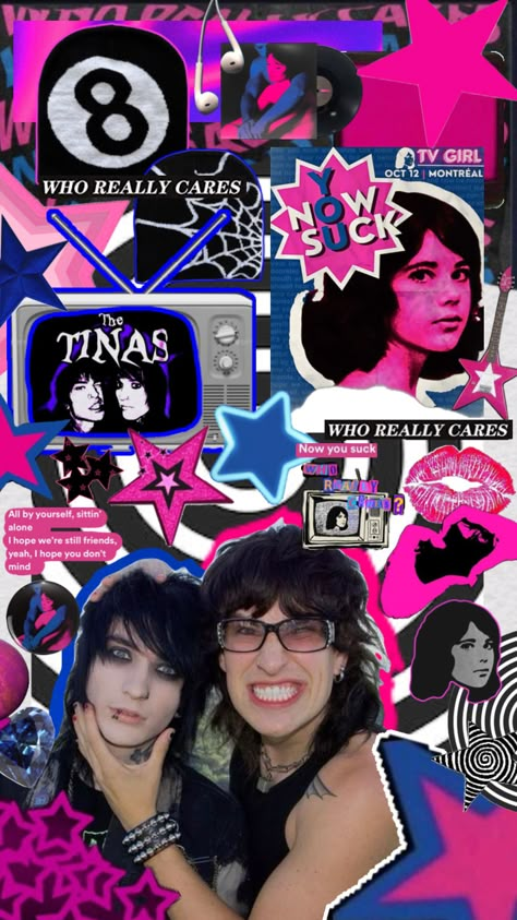 𝐣𝐚𝐤𝐞 𝐚𝐧𝐝 𝐣𝐨𝐡𝐧𝐧𝐢𝐞 𝐱 𝐭𝐯 𝐠𝐢𝐫𝐥 #jakewebber #johnnieguilbert #jakeandjohnnie #tvgirl #whoreallycares #tvgirl #pinkandblue #hotpink #neonblue Retro Punk Aesthetic, Jake And Johnnie, Recipes By Ingredients, Hot Emo Guy, Cute Emo Guys, Jake Weber, Blue Vibes, Emo Boyfriend, Jake Webber