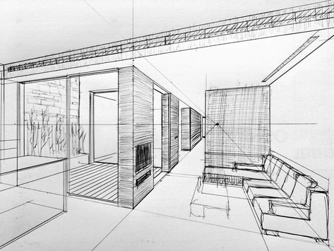 Professional Interior Sketch Design Services for Custom Projects Sketches Perspective, Room Perspective, Interior Architecture Sketch, Perspective Sketch, Interior Minimal, Furniture Design Sketches, Perspective Drawing Architecture, Drawing Interior, Architecture Portfolio Design