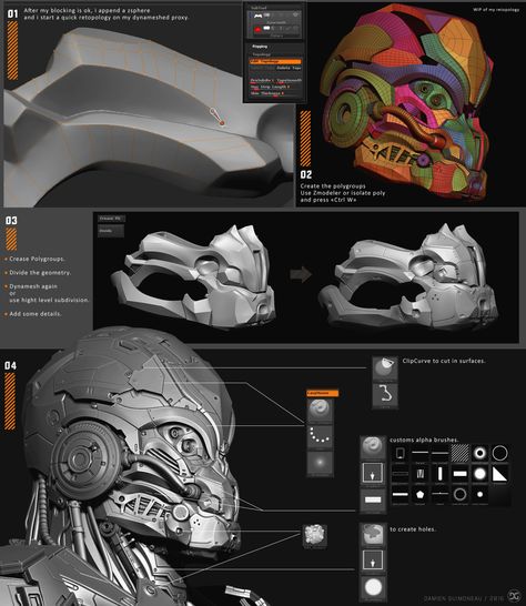 Zbrush Hard Surface, Zbrush Tips, Model Tips, 3d Karakter, Zbrush Character, Sculpting Tutorials, Zbrush Tutorial, Hard Surface Modeling, Digital Sculpting