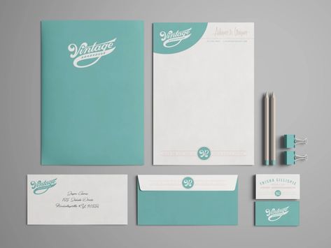 Vintage Roadhouse - Stationery Package by Jason Carne on Dribbble Letterhead Design Inspiration, Stationary Branding, Corporate Stationery, Stationery Packaging, Flyer Design Inspiration, Letterhead Design, Design Brochure, Stationary Design, Envelope Design