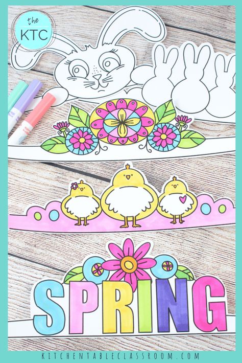 printable Easter headbands are an easy Easter craft and include a bunny, a chick, flowers, and more Easter Crafts For Toddlers, Easter Headbands, Crafts For Toddlers, Headband Crafts, Fun Easter Crafts, Felt Flowers Diy, Easter Activities For Kids, Easter Printables Free, Easy Easter Crafts