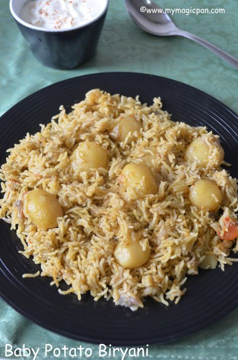 good0385 Potato Biryani, Baby Potato, Indian Vegetarian Recipes, One Pot Meal, Baby Potatoes, Indian Food Recipes Vegetarian, Rice Dishes, Biryani, Food To Try