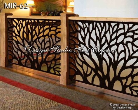 Laser Cut Railing, Indoor Railing, Metal Stair Railing, Metal Balusters, Rustic Stairs, Interior Railings, Staircase Railing Design, Balcony Railing Design, Balcony Grill Design