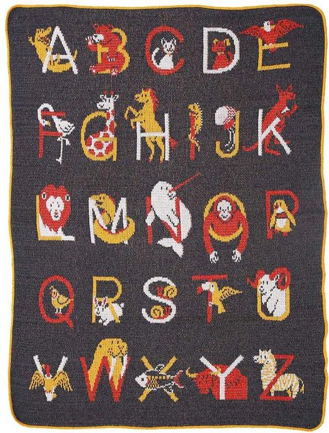 Animal Alphabet Blanket Alphabet Blanket, Children's Bedroom Ideas, Toddler Blanket, Unique Baby Gifts, Animal Alphabet, Mini Things, Creative Home Decor, Baby Makes, Eco Friendly Gifts