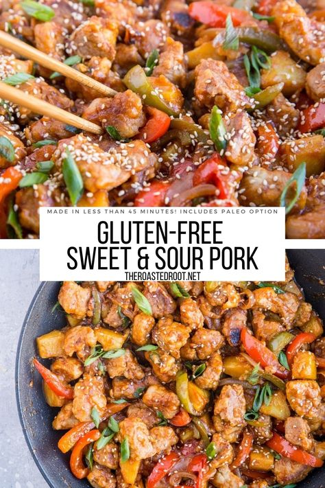 Gluten Free Pork Chops, Sweet And Sour Pork Chops, Sweet And Sour Pork Recipe, Gluten Free Chinese Food, Sweet N Sour Pork Recipe, Gluten Free Chinese, Pork Recipes For Dinner, Liquid Aminos, Gluten Free Main Dishes