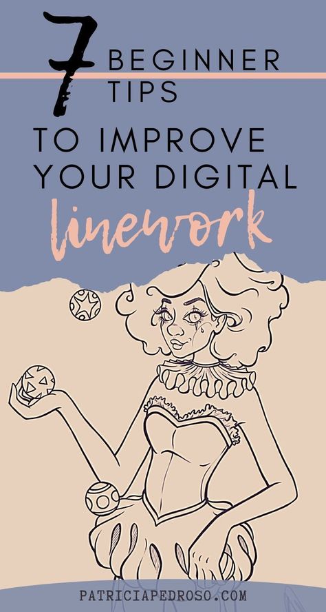 Are you having trouble making linework in digital mediums? Drawing in digital, especially lineart, always seems harder but with this 7 tips you'll get better much faster!  _ #arttips #digitalart #lineworktips #digitalarttips #linework #lineart #digitallineart #artbegginers How To Do Line Art, How To Line Art, How To Do Lineart, Lineart Tips Digital, Line Art Tips, Types Of Lines Art, Lineart Tips, Lineart Tutorial, Artist Resources