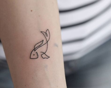 Fish Tattoos Simple, Fish Small Tattoo, Simple Fish Tattoo Design, Fish Finger Tattoo, Fish Tattoo For Women, Fish Tattoo Simple Minimalist, 3 Fish Tattoo Simple, Fish Tattoo Minimal, Tattoo Ideas Fish