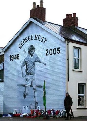 George Best Mural East Belfast Belfast Murals, Sporting Legends, Manchester United Legends, Manchester United Players, England Players, Manchester United Fans, George Best, Belfast Northern Ireland, Manchester United Football Club