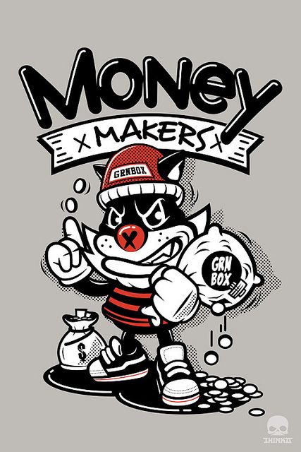 Money Makers | Flickr - Photo Sharing! Kingdom Banner, Dope Cartoons, Money Makers, Graffiti Characters, Graffiti Drawing, Shirt Print Design, Dope Art, Street Art Graffiti, Illustrations And Posters