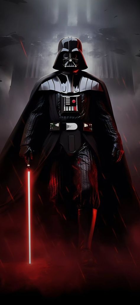 Darth Vader Art, Darth Vader Wallpaper, Star Wars Villains, Anakin Vader, Star Wars Background, Dark Side Star Wars, Star Wars Love, Star Wars Drawings, Vader Star Wars