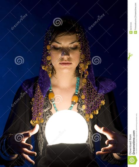 Fortune Teller Costume, Fortune Telling, Fortune Teller, Diy Crystals, Unique Diy Gifts, Media Content, Crystal Ball, Royalty Free Photos, Psychic