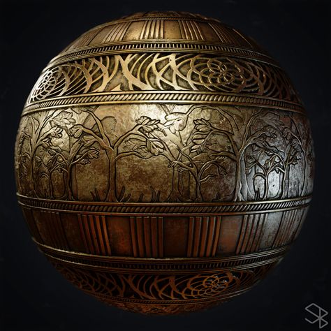 ArtStation - Tarnished Metal - Substance Designer, Stan Brown Shading Art, Game Textures, Texture Metal, Substance Designer, Substance Painter, Level Design, Ancient Designs, Material Textures, 3d Texture