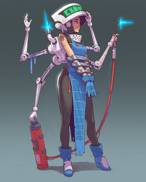 engineer_exam, Dmitri Anatolich on ArtStation at https://www.artstation.com/artwork/nQZ5JO Engineer Character, Character Moodboard, Modern Fantasy, Sci Fi Art, Robotics, Great Artists, Illustration Design, Sci Fi, Character Art