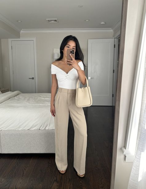 Buisness Casual Women Outfits Chic, Aritzia Outfit, Buisness Casual Women, Effortless Pants, Buisness Casual, Dress Pants Outfits, Satin Slip Skirt, Extra Petite, Twirl Skirt