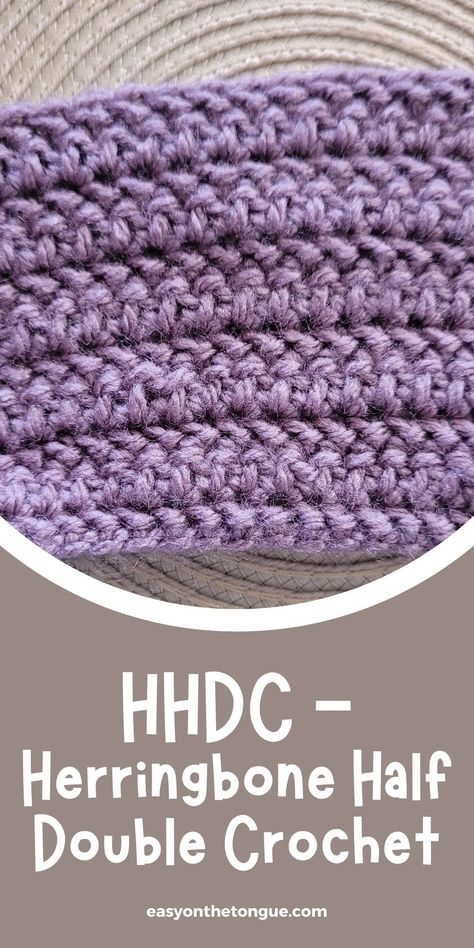 Learn to Crochet Herringbone Half Double Crochet Stitch ( + Video). HHDC - or Herringbone Half Double Crochet Stitch pattern is a lovely textured pattern. It is easy enough for beginner crocheters and will definitely compliment anything made by the more Intermediate and Advanced crocheters. Add this crochet pattern to your stitch library for your next project. Not planning any new crochet projects? Then you may want to start a new one, you'll lov... via @https://za.pinterest.com/amandane/ Hhdc Tutorial, Herringbone Crochet Pattern, Herringbone Half Double Crochet Scarf, Herringbone Half Double Crochet Blanket, Hhdc Blanket, Easy Double Crochet Blanket, Half Double Crochet Blanket, Herringbone Crochet Stitch, Crochet Herringbone Stitch