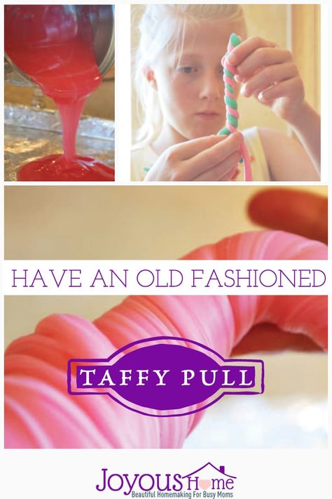 Easy Taffy Recipe, Taffy Pulling, How To Make Taffy, Homemade Taffy, Taffy Recipe, Healthy Candy, Taffy Candy, Salt Water Taffy, Candy Recipes Homemade