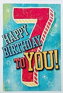 Greeting Card Happy 7th Birthday To You That's Cool And So Are You - 7 Years Old, Seventh Happy 7th Birthday, 7th Birthday, Happy Birthday To You, Office Products, Birthday Greetings, Birthday Greeting Cards, Year Old, Greeting Card, Birthday Cards