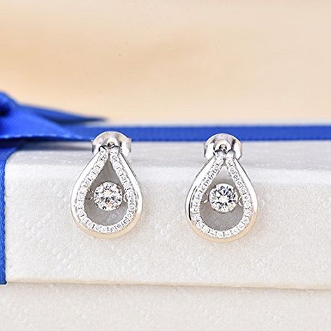 Earrings With Stones, Dancing Diamond, Halo Earrings Studs, Cubic Zirconia Jewelry, Earring For Women, Stone Studs, Jewelry For Her, Online Jewelry Store, Stud Earring