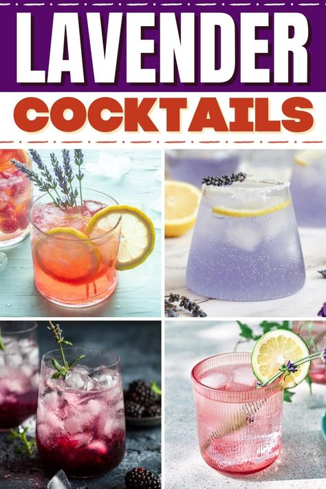 Lavender Cocktail Recipe, Lavender Cocktails, Lavender Martini, Cocktails Easy, Sparkling Wine Cocktails, Lavender Cocktail, Prosecco Cocktails, Lavender Syrup, Gin Drinks