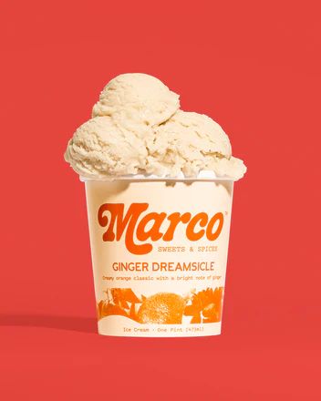 Marco Ice Cream – Marco Sweets & Spices Ice Cream Label Design, Sauce Design, Etsy Pod, Ice Cream Trucks, Jeni's Ice Cream, Ginger Ice Cream, Ice Cream Pint, Ice Creamery, Pint Of Ice Cream