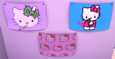 Hello Kitty Decorations, Sims Packs, Sims 4 Anime, Sims 4 Bedroom, Sims 4 Clutter, Free Sims 4, The Sims 4 Packs, Sims 4 Body Mods, Sims 4 Expansions