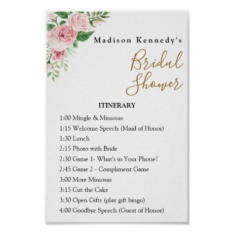 Bridal Shower Program, Bridal Shower Timeline, Bridal Shower Itinerary, Itinerary Template Free, Bridal Shower Venues, Bridal Shower Activity, Wedding Itinerary Template, Itinerary Invitation, Bridal Tea Party