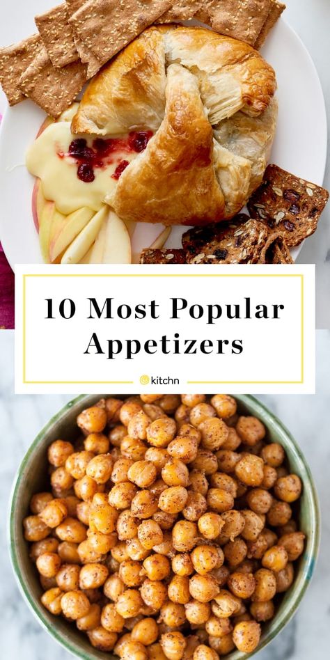 Our 10 Most Popular Appetizers Ever — Recipes from The Kitchn Book Club Appetizers, Top Rated Appetizers, Heavy Appetizers For A Crowd, Room Temperature Appetizers, Party Food Ideas For Adults, Best Appetizers Ever, Heavy Appetizers, Spicy Appetizers, Popular Appetizers