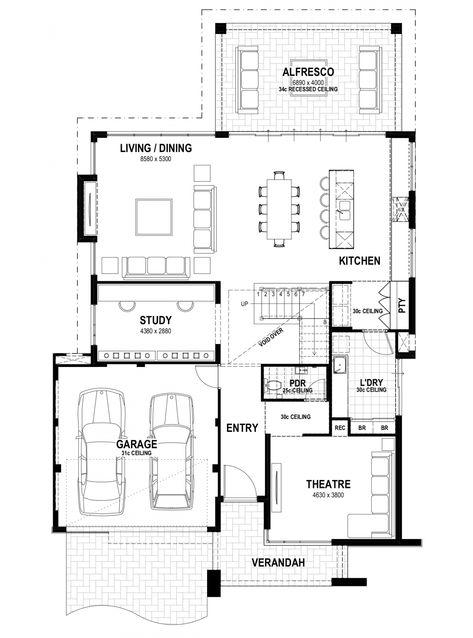 The Vision Display Home by Summit Homes - newhousing.com.au Display Homes Australia, Queenslander Floor Plans Australia, Shed House Australian Floor Plans, Australian Home Floor Plans, 5 Bedroom House Floor Plan Australia, House Plans 2 Story, Modern Bungalow House Design, Small Barns, Summit Homes