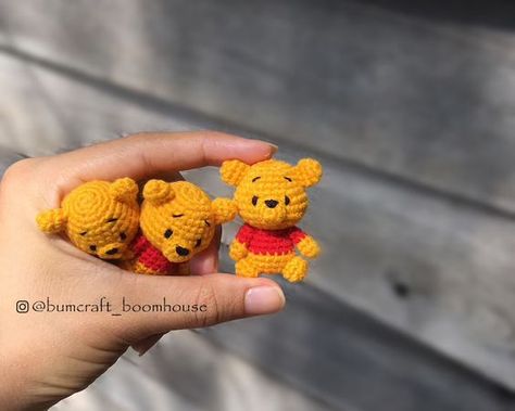 Miniatures-Winnie the POOH pattern -Bumcraft Crochet toys tutorial #crochettoystutorial #crochet #crochettoy #crochetpattern #crochetpatterns 3.568 Crochet Mini Winnie The Pooh, Pooh Bear Crochet Pattern Free, Winnie The Pooh Crochet Patterns Free, Winnie The Pooh Diy, Winnie The Pooh Amigurumi, Winnie The Pooh Pattern, Free Crochet Toy Patterns, Winnie The Pooh Crochet, Free Patterns For Crochet