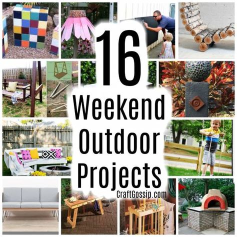 16 Simple DIY Backyard Projects You Can Complete In One Weekend #backyard #DIY #outdoorprojects #yardart #firepit #swing #playareas #outdoorprojects #outdoorliving Weekend Projects Diy, Decor Marin, Diy Outdoor Decor, Yard Project, Outdoor Diy Projects, Backyard Diy Projects, Diy Projects Videos, Weekend Projects, Diy Garden Projects