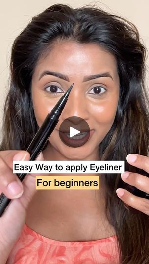 Sheglam Eyeliner, How To Apply Liquid Eyeliner, How To Eyeliner, Indian Makeup Tutorial, Sephora Eyeliner, Applying Eyeliner, Eyeliner For Beginners, Brown Skin Makeup, How To Do Makeup