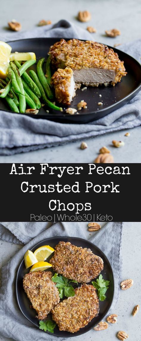 Pecan Crusted Pork Chops, Crusted Pork Chops, Paleo Roast, Primal Living, Air Fryer Pork Chops, Dinner Favorites, Paleo Recipes Easy, Sprouts With Bacon, Whole30 Recipes