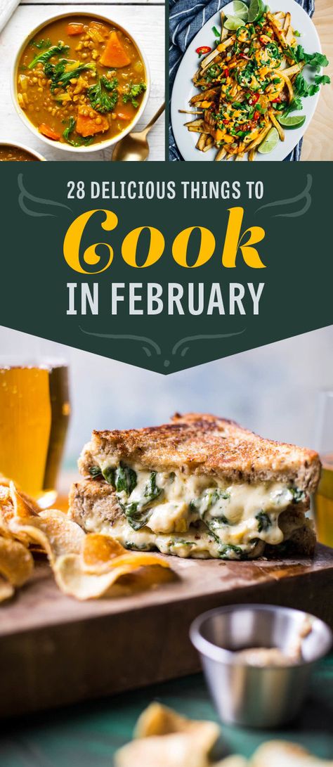 28 Delicious Things To Cook In February @buzz February Dinners, Healthy February Recipes, February Meals, February Food Ideas, February Food, February Dinner Ideas, February Meal Ideas, February Foods In Season, February In Season Produce